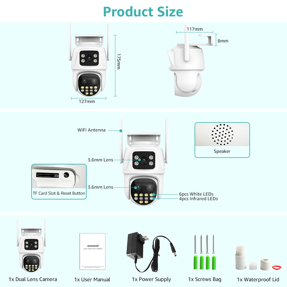 Wifi Surveillance Outdoor PTZ Camera