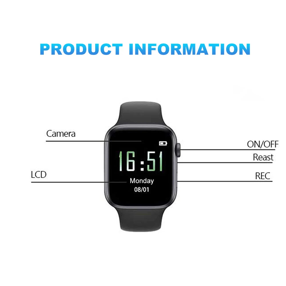 1080P HD Mini Camera Smart Watch