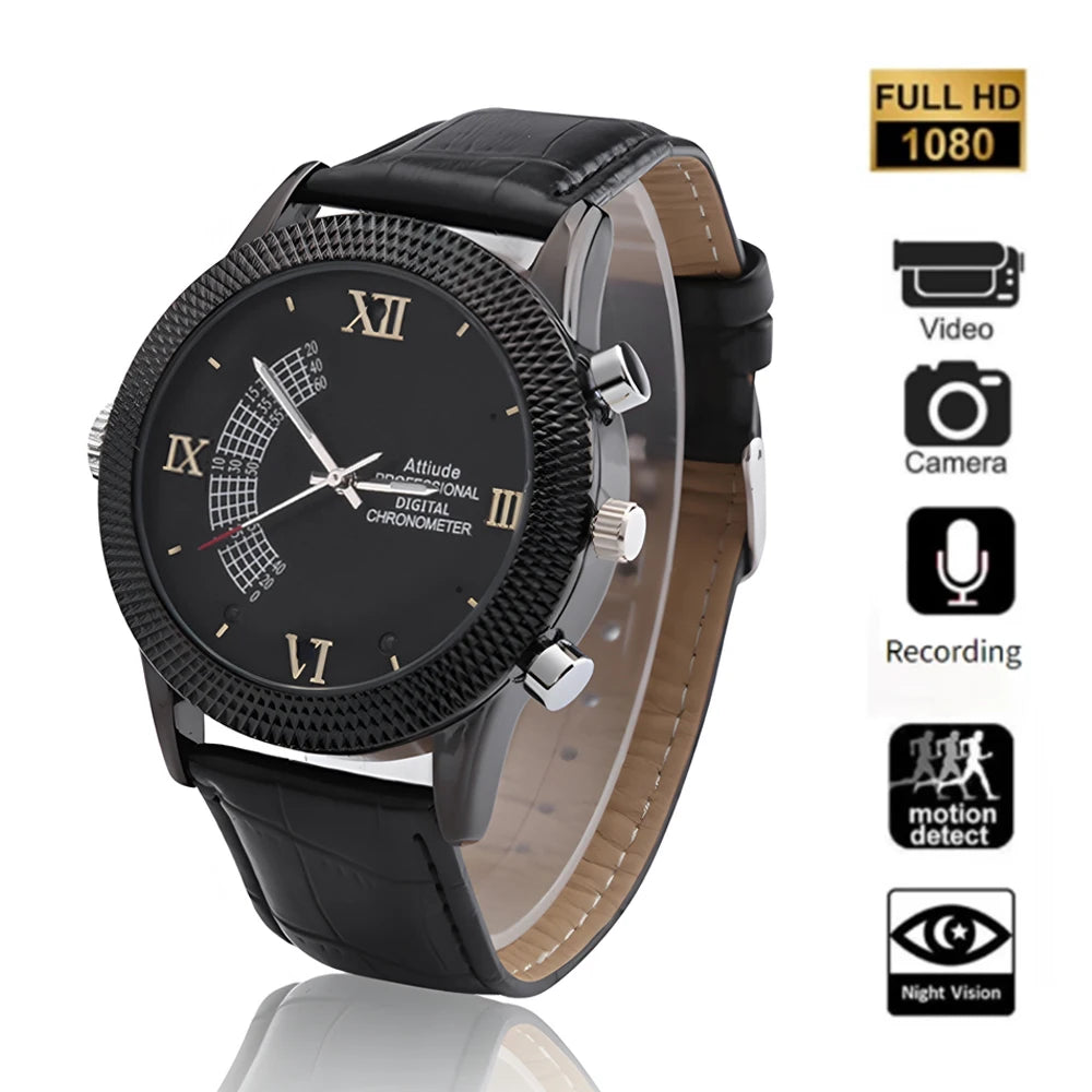 1080P HD Night Vision Camera Watch