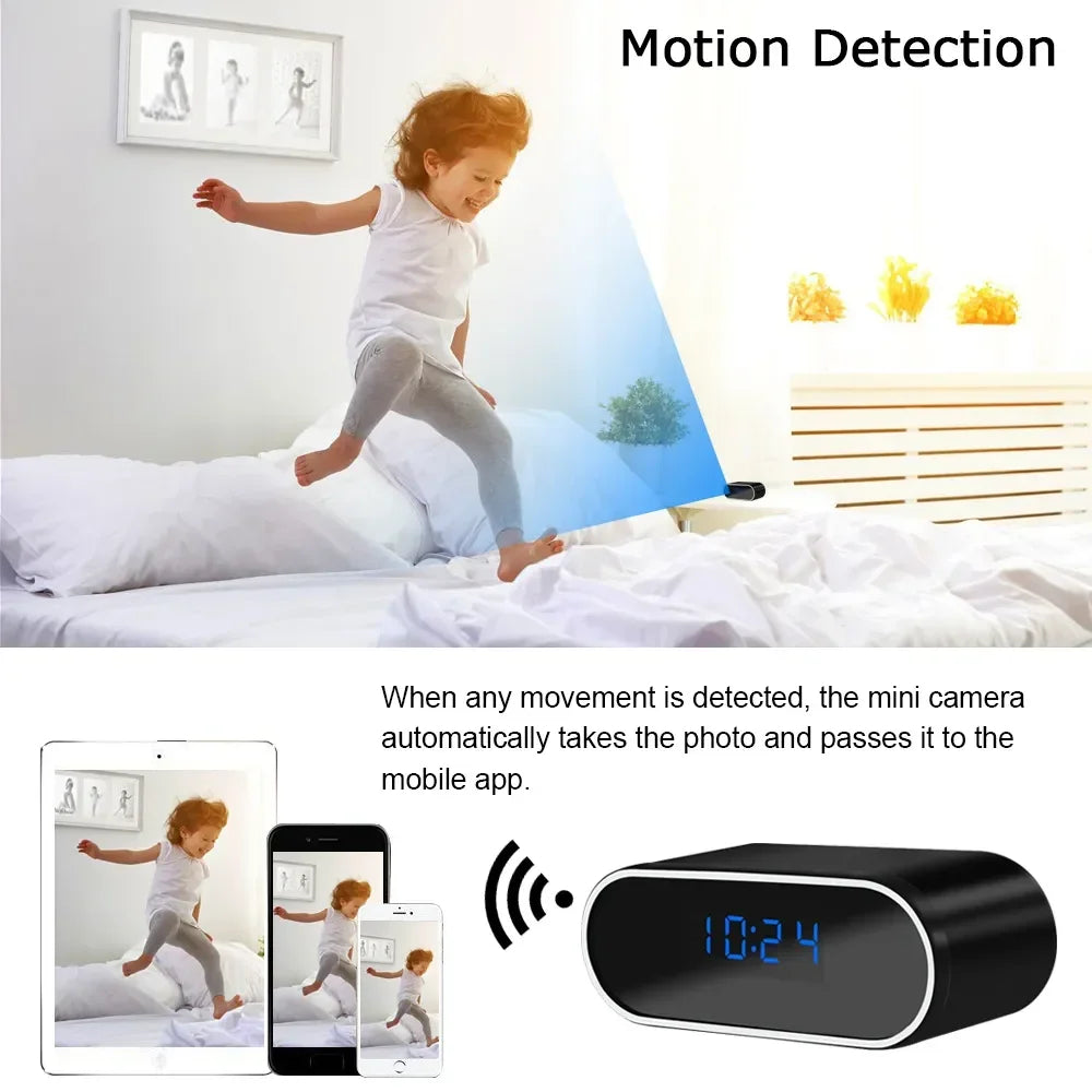 4K Mini Night Vision Clock Camera