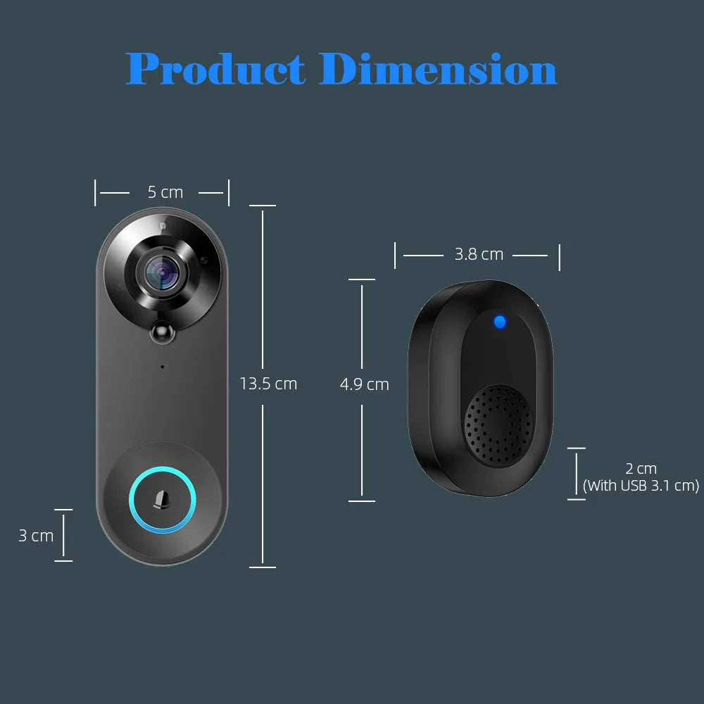 1080P Wireless Video Doorbell Intercom