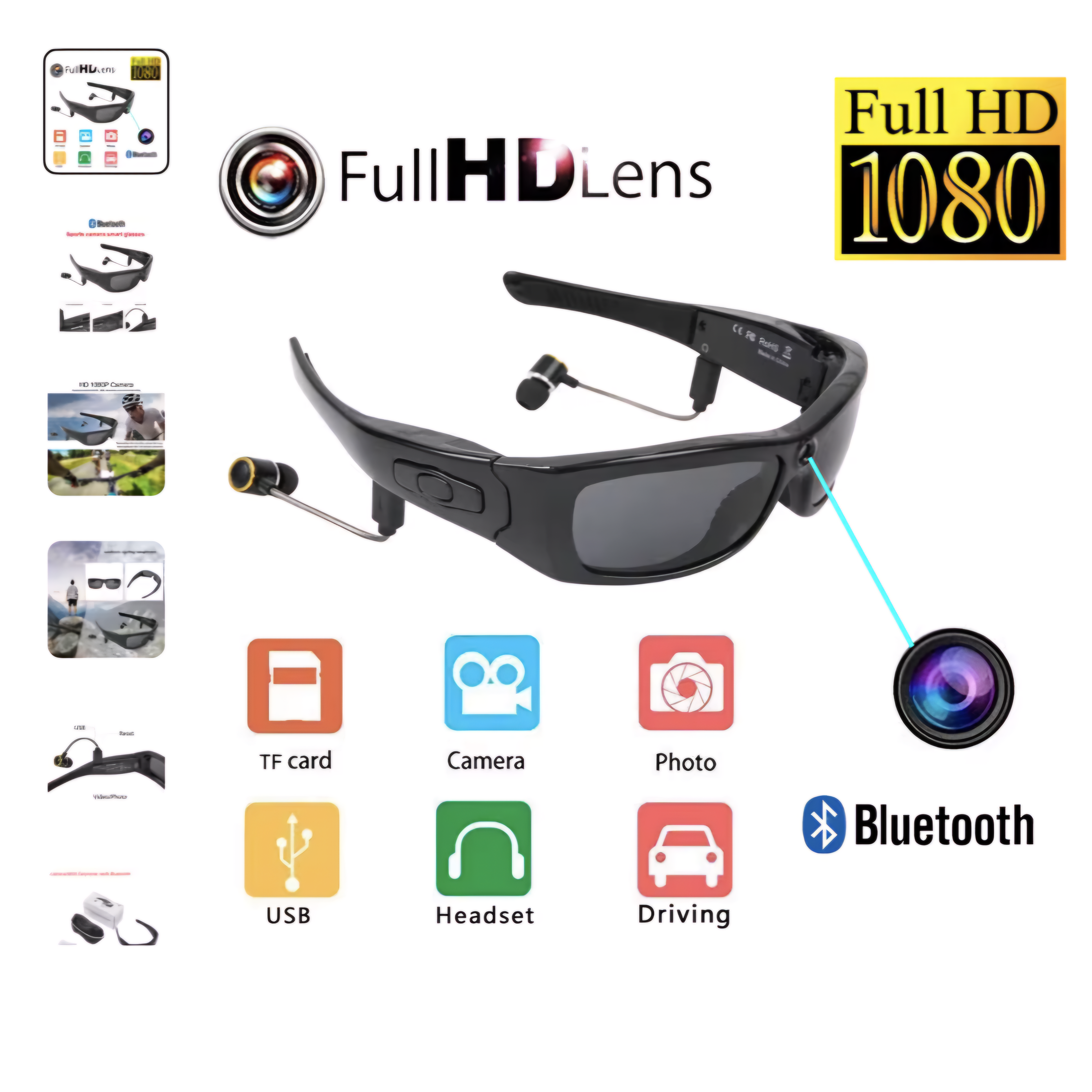 Spy Glasses w/ Video and Audio Recording