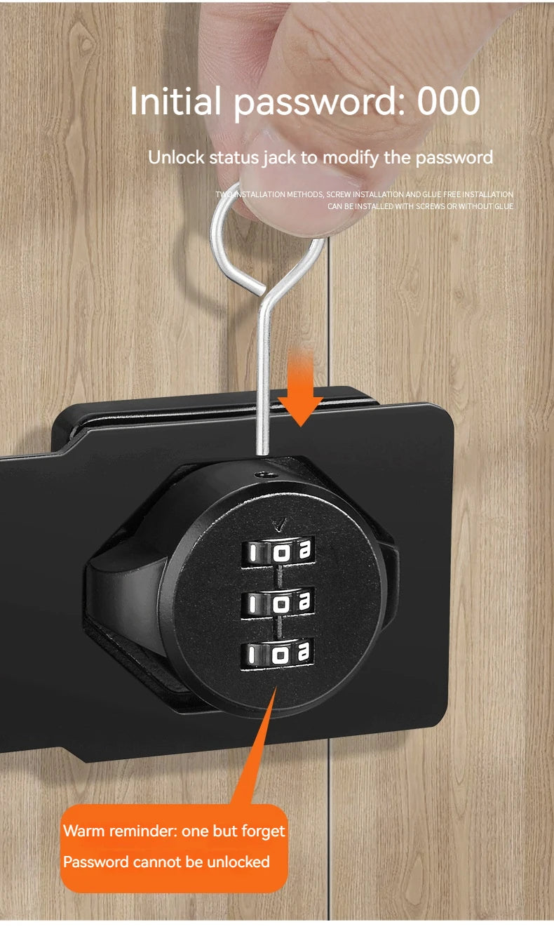 Keyless 3-Digit Cabinet Lock