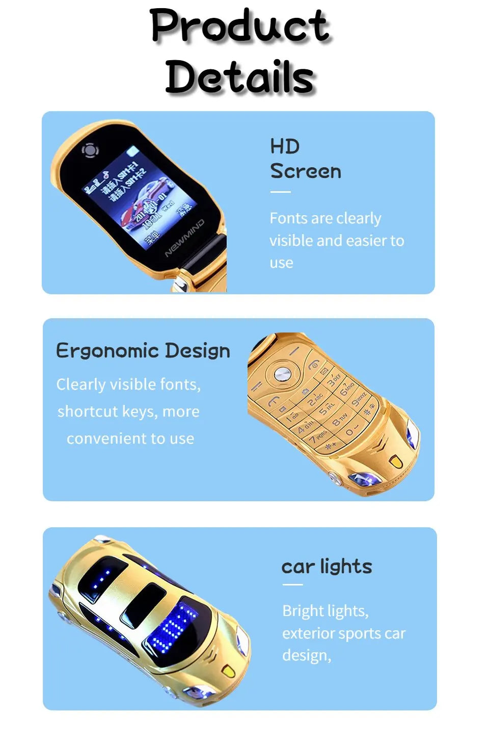 Mini Car Design Phone