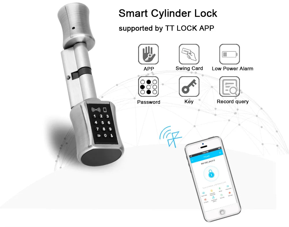 Bluetooth Cylinder Home Security Lock