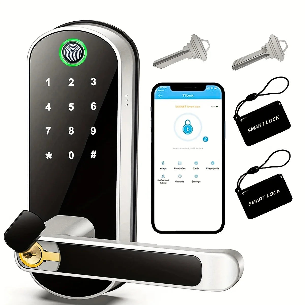 Smart Fingerprint Door Lock App Remote Control