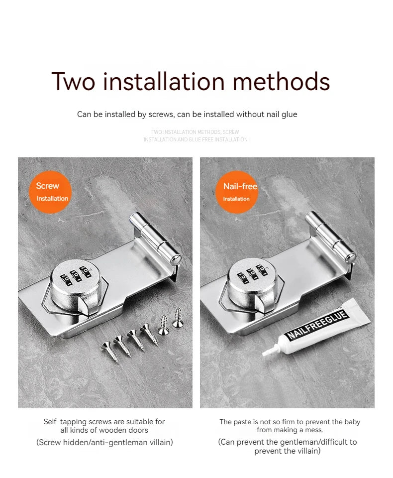 Keyless 3-Digit Cabinet Lock