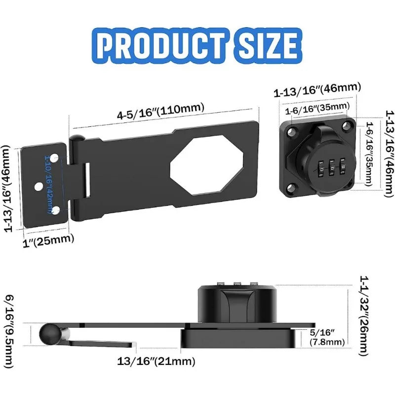 Keyless 3-Digit Cabinet Lock