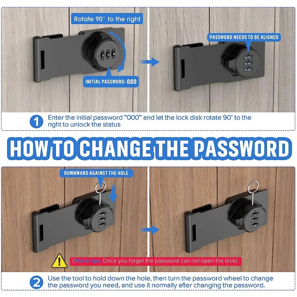 Keyless 3-Digit Cabinet Lock