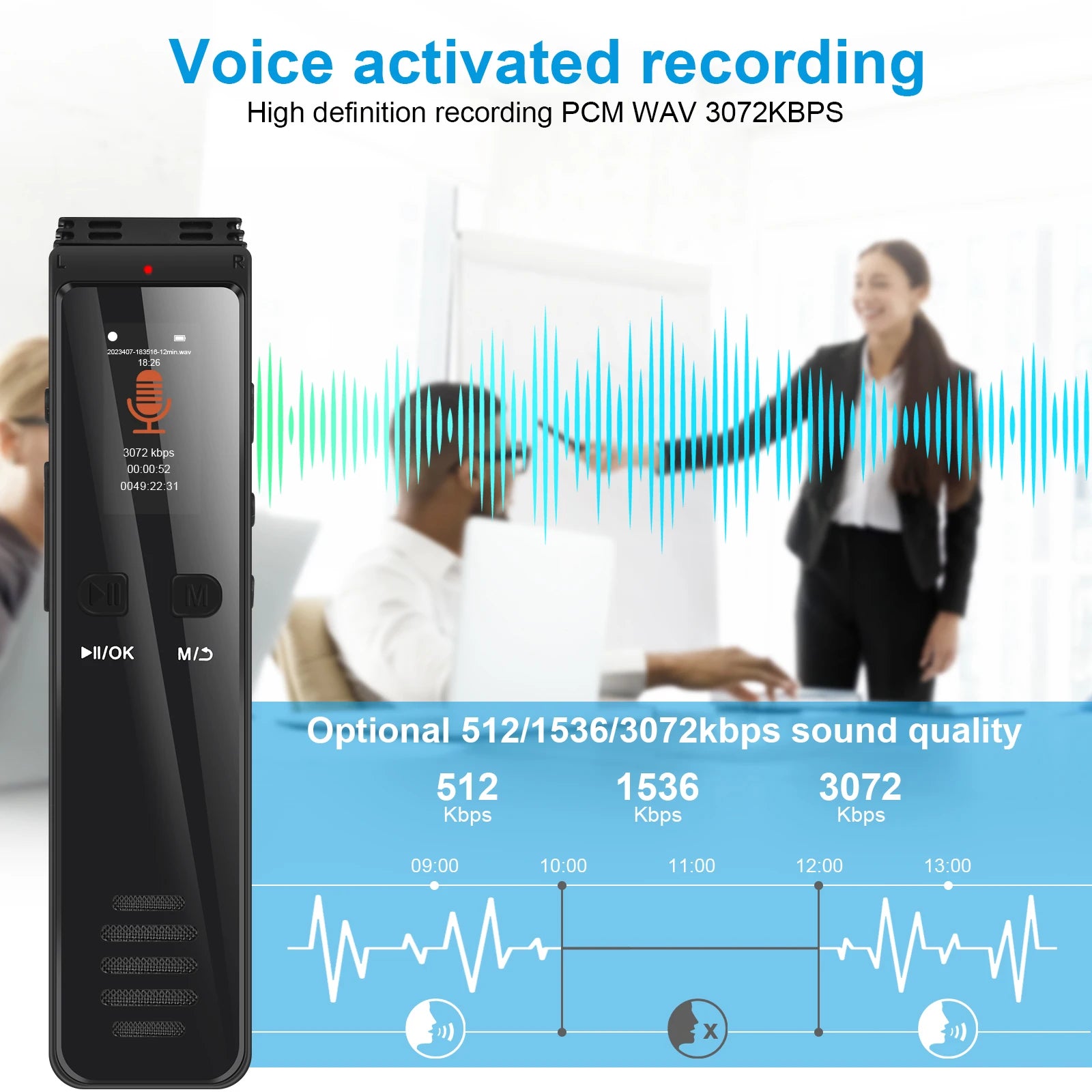 Bluetooth Voice Activated Digital Recorder