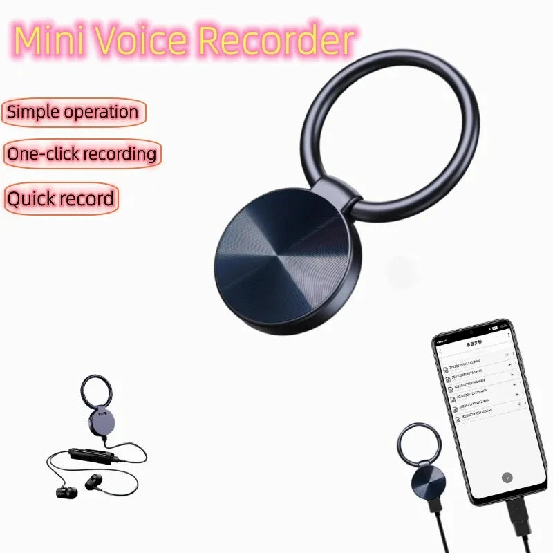 8GB Mini Keychain Voice Recorder