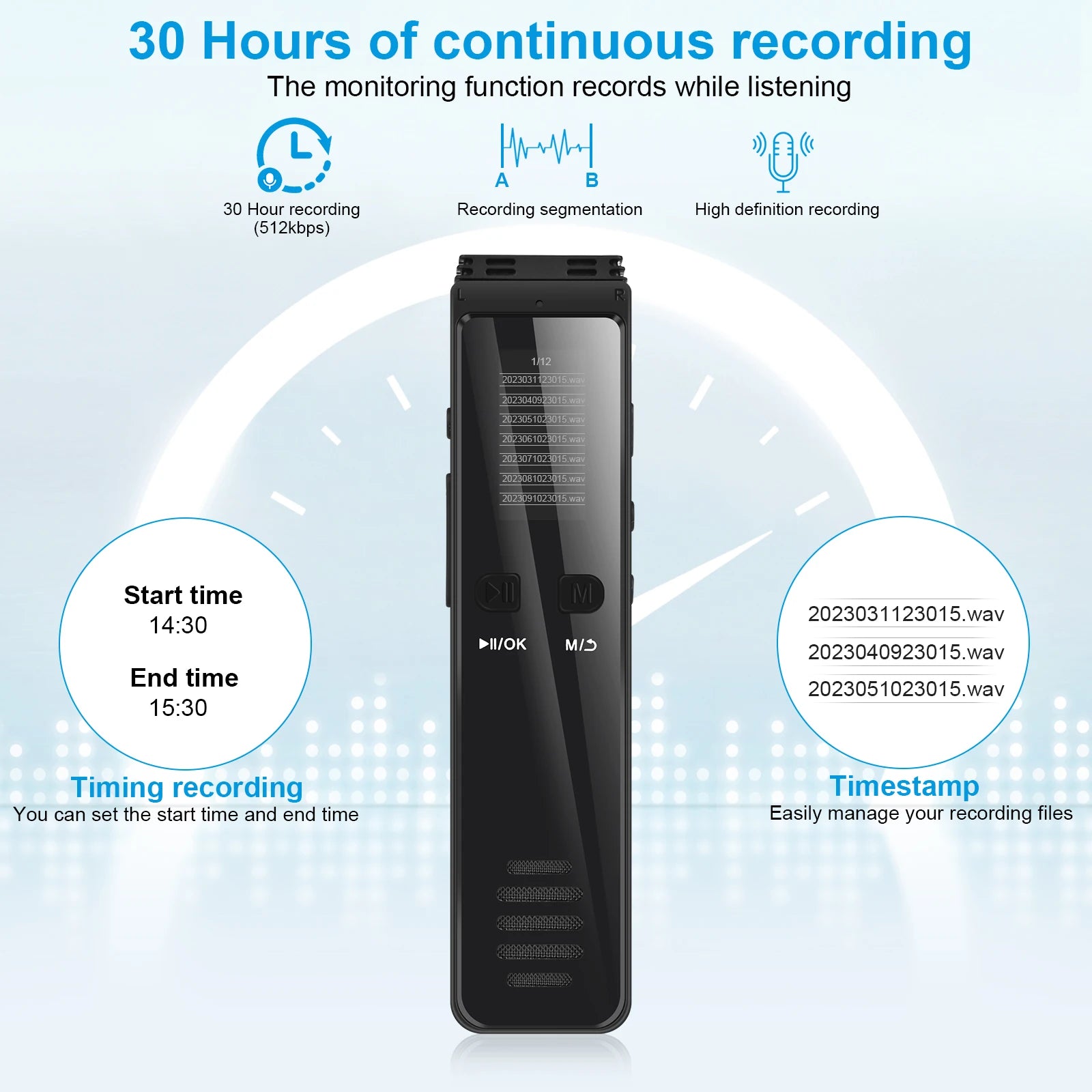 Bluetooth Voice Activated Digital Recorder