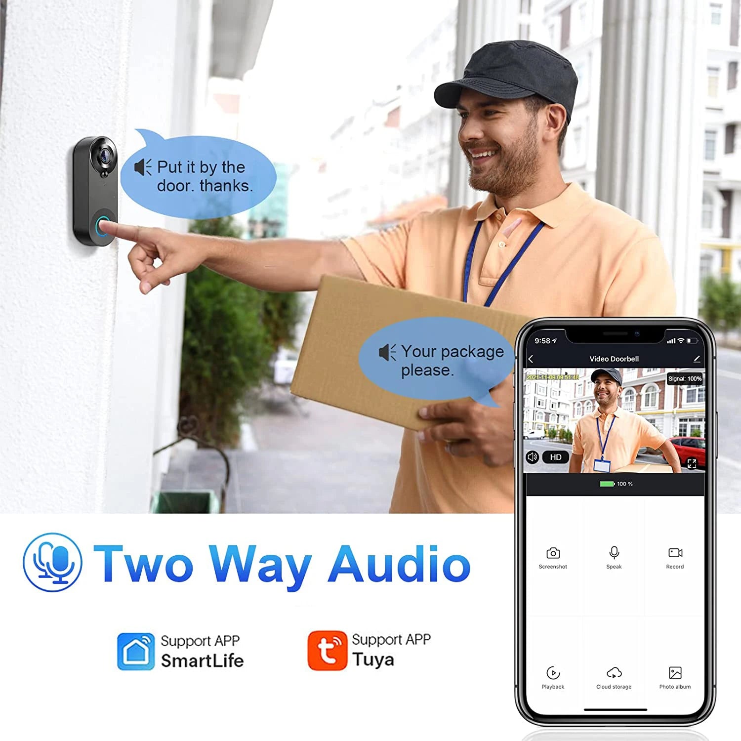 1080P Wireless Video Doorbell Intercom