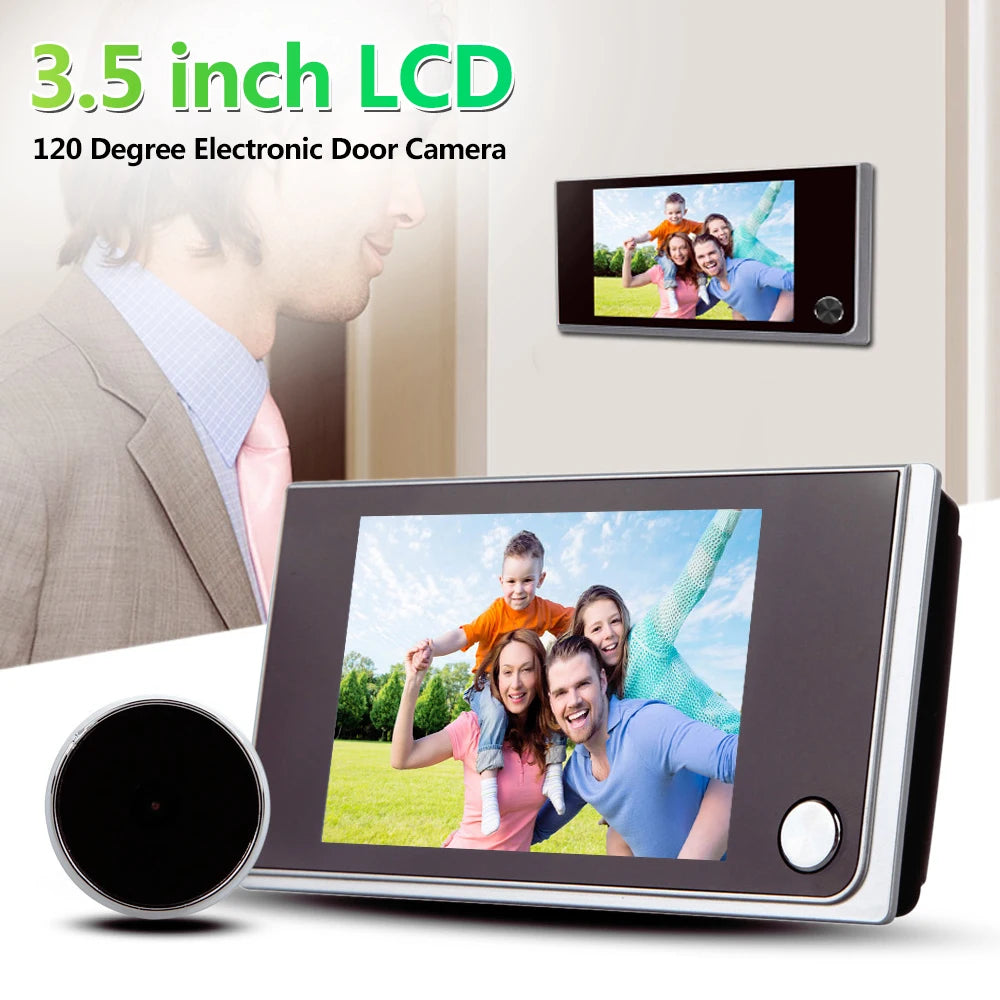 3.5 inch LCD 120 Degree Color Peephole Camera