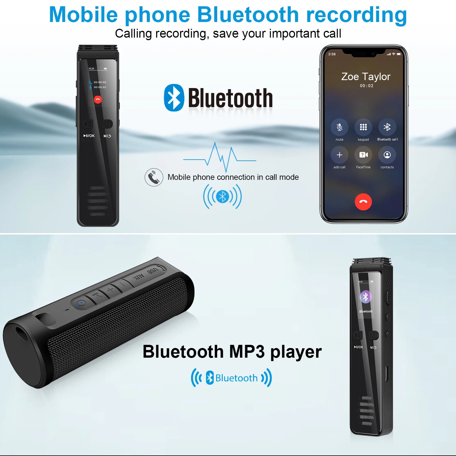 Bluetooth Voice Activated Digital Recorder