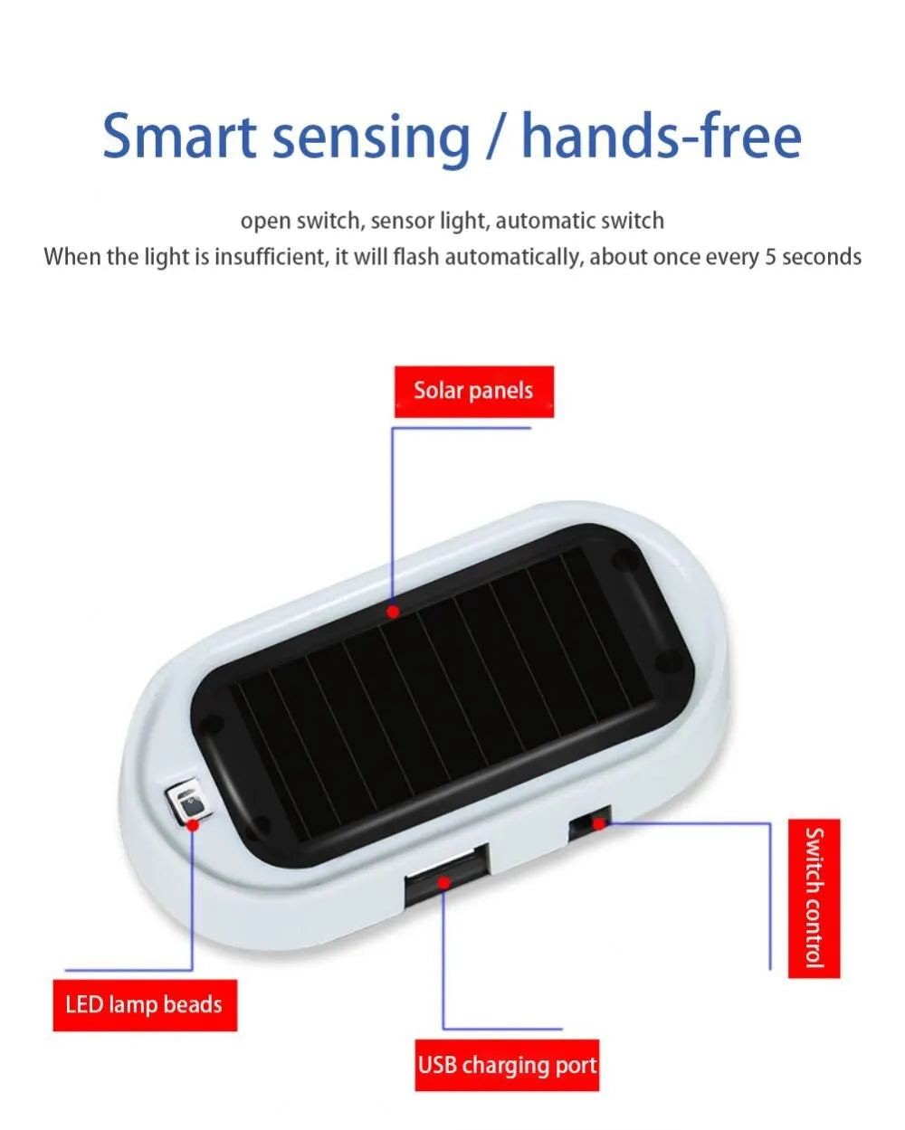 Solar Strobe Car Security System