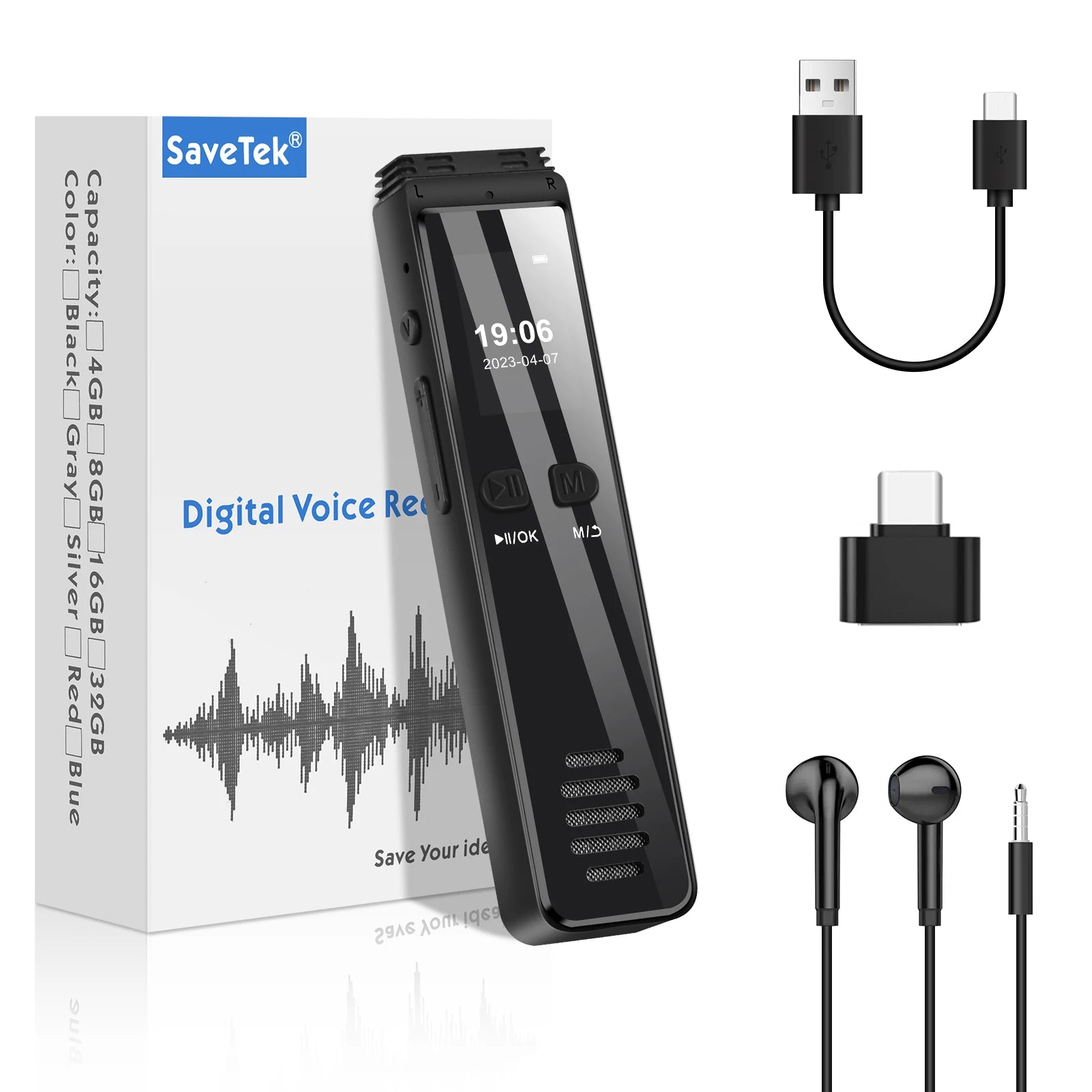 Bluetooth Voice Activated Digital Recorder