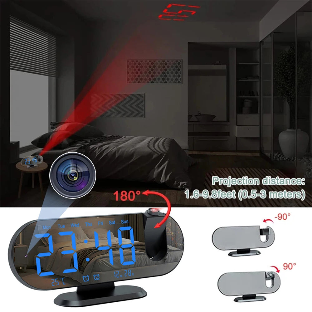 HD Wifi Mini Camera Clock