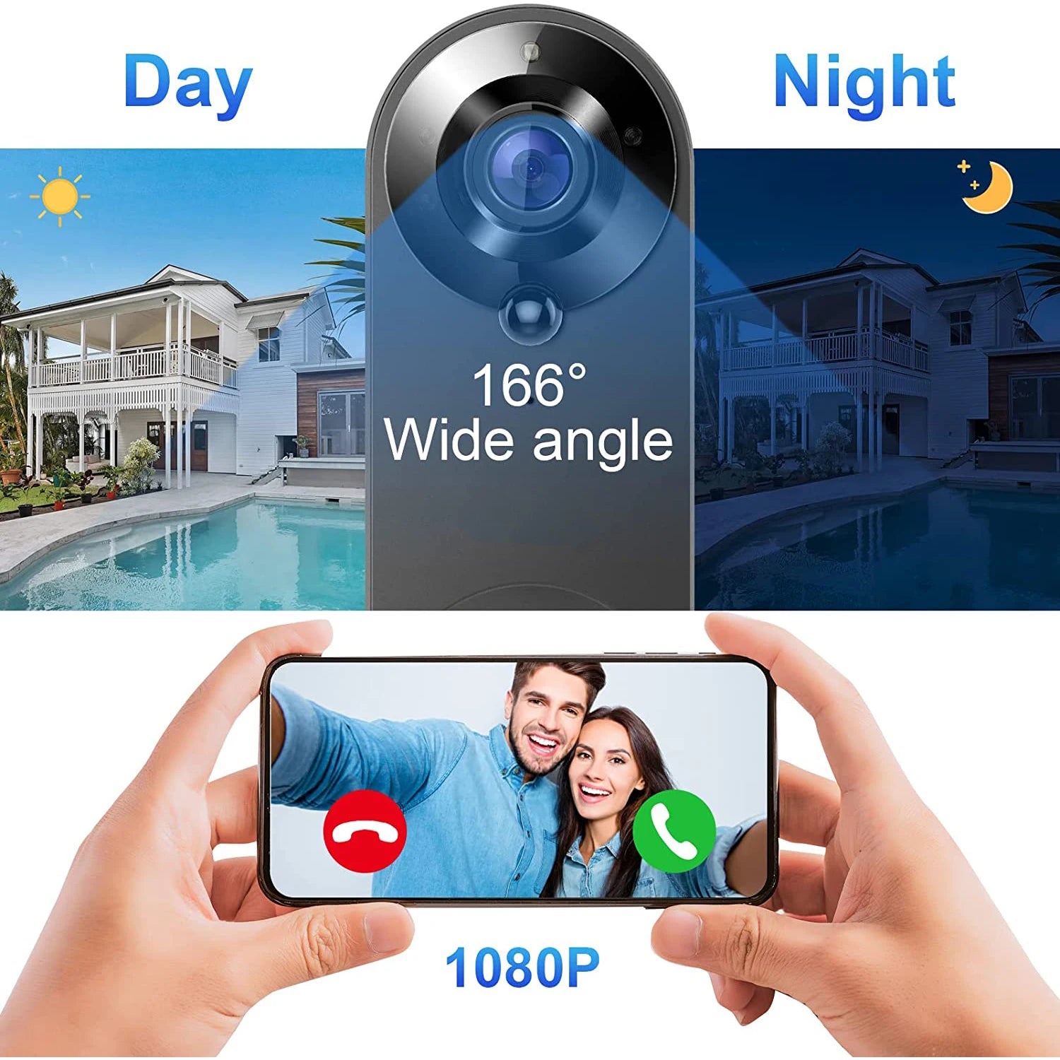 1080P Wireless Video Doorbell Intercom