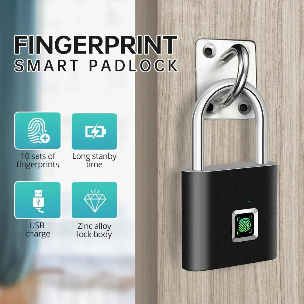 Smart Fingerprint Waterproof Padlock