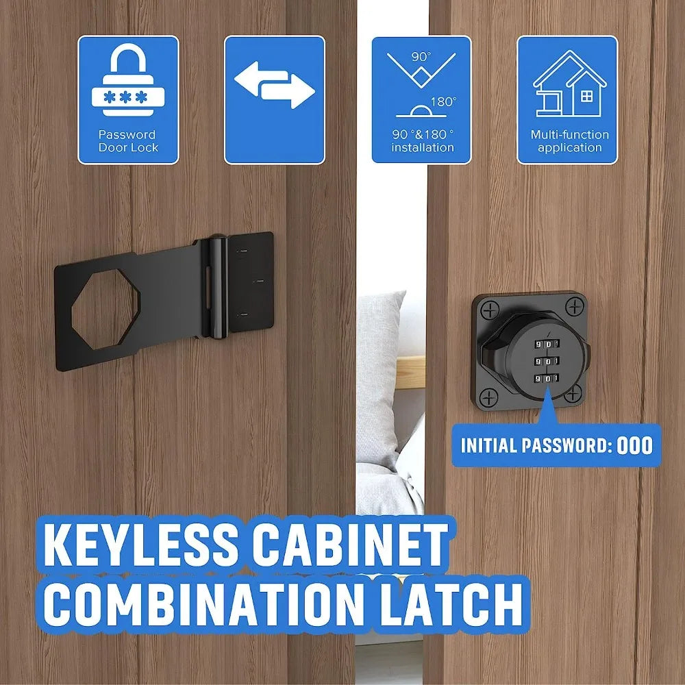 Keyless 3-Digit Cabinet Lock