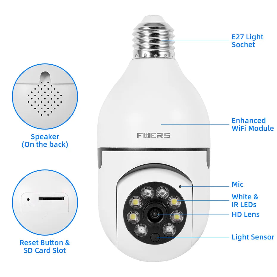 Fuers E27 Bulb Surveillance Camera